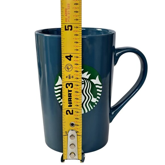Starbucks 2020 Blue Coffee Mug Green Mermaid Logo Tall Ceramic Cup 11 oz - Picture 12 of 12